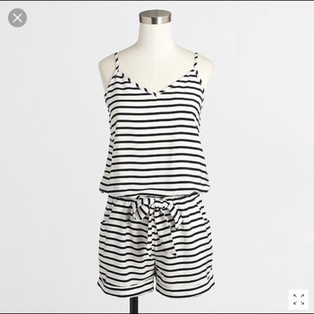 J.Crew Striped Romper NWT